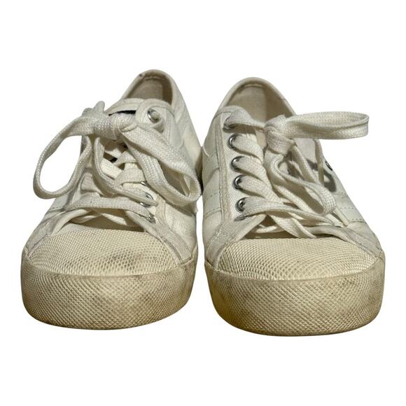 Gola Coaster Canvas Sneakers Women's Size 6 White Minimalist Low Top Trainers - Picture 2 of 8